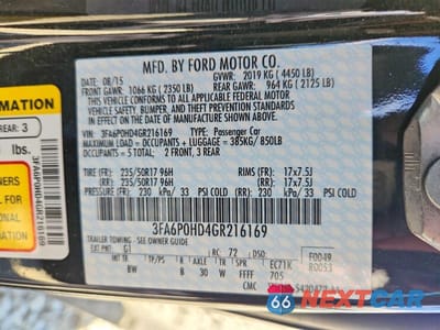 Zdjęcie 12 z 12 samochodu: 2016 FORD FUSION SE VIN:3FA6P0HD4GR216169 - miniatura