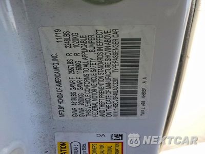 Zdjęcie 13 z 13 samochodu: 2020 HONDA ACCORD HYBRID EX VIN:1HGCV3F46LA002281 - miniatura