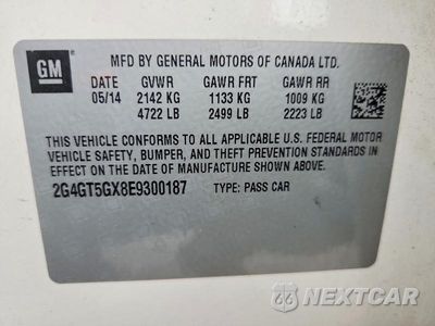 Zdjęcie 12 z 12 samochodu: 2014 BUICK REGAL GS VIN:2G4GT5GX8E9300187 - miniatura