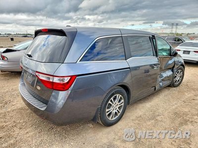 Trzecie zdjęcie samochodu z tyłu: 2013 HONDA ODYSSEY EXL VIN:5FNRL5H66DB012228 - miniatura