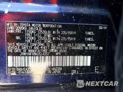 Zdjęcie 14 z 14 samochodu: 2019 TOYOTA RAV4 LIMITED VIN:JTMY1RFV8KD514357 - miniatura