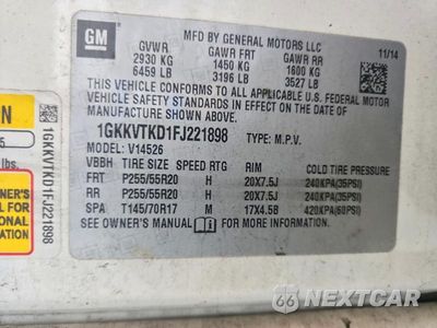Zdjęcie 13 z 13 samochodu: 2015 GMC ACADIA DENALI VIN:1GKKVTKD1FJ221898 - miniatura