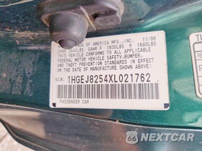 Zdjęcie 12 z 12 samochodu: 1999 HONDA CIVIC EX VIN:1HGEJ8254XL021762 - miniatura