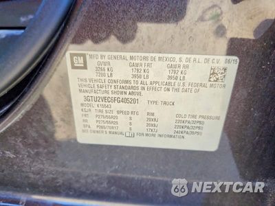 Zdjęcie 12 z 12 samochodu: 2015 GMC SIERRA K1500 SLT VIN:3GTU2VEC6FG405201 - miniatura