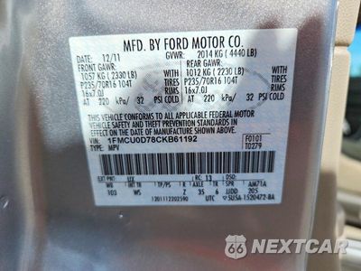 Zdjęcie 13 z 13 samochodu: 2012 FORD ESCAPE XLT VIN:1FMCU0D78CKB61192 - miniatura