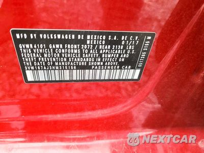 Zdjęcie 12 z 12 samochodu: 2017 VOLKSWAGEN JETTA S VIN:3VW167AJ3HM315156 - miniatura