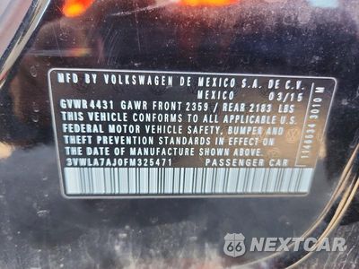 Zdjęcie 12 z 12 samochodu: 2015 VOLKSWAGEN JETTA TDI VIN:3VWLA7AJ0FM325471 - miniatura