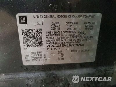 Zdjęcie 13 z 13 samochodu: 2018 CHEVROLET EQUINOX LT VIN:2GNAXSEV5J6319264 - miniatura