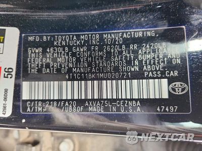 Zdjęcie 13 z 13 samochodu: 2021 TOYOTA CAMRY LE VIN:4T1C11BK1MU020721 - miniatura