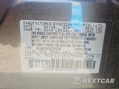 Zdjęcie 12 z 12 samochodu: 2018 NISSAN SENTRA S VIN:3N1AB7AP0JY305706 - miniatura