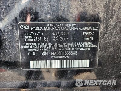 Zdjęcie 12 z 12 samochodu: 2015 HYUNDAI ELANTRA SE VIN:5NPDH4AE6FH638888 - miniatura