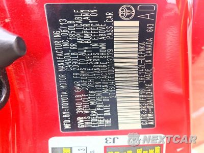 Zdjęcie 12 z 12 samochodu: 2013 TOYOTA COROLLA LE VIN:2T1BU4EE1DC112729 - miniatura