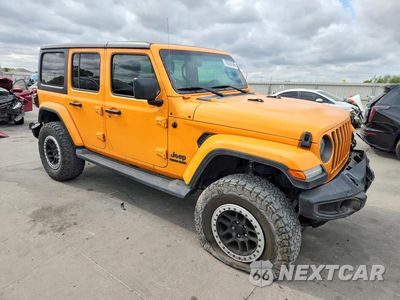 Czwarte zdjęcie samochodu z boku: 2021 JEEP WRANGLER UNLIMITED SPORT VIN:1C4HJXDN4MW620769 - miniatura