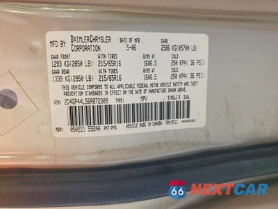 Zdjęcie 13 z 13 samochodu: 2006 DODGE GRAND CARAVAN SXT VIN:2D4GP44L56R872309 - miniatura