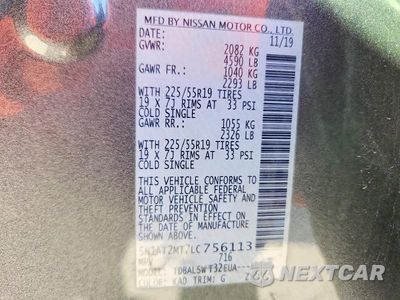 Zdjęcie 13 z 13 samochodu: 2020 NISSAN ROGUE SL VIN:5N1AT2MT7LC756113 - miniatura