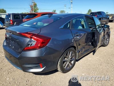 Trzecie zdjęcie samochodu z tyłu: 2020 HONDA CIVIC EX VIN:19XFC1F31LE220669 - miniatura