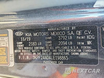 Zdjęcie 12 z 12 samochodu: 2020 KIA FORTE LXS VIN:3KPF24AD4LE198865 - miniatura