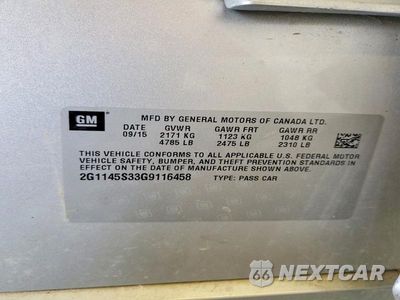Zdjęcie 13 z 13 samochodu: 2016 CHEVROLET IMPALA LTZ VIN:2G1145S33G9116458 - miniatura