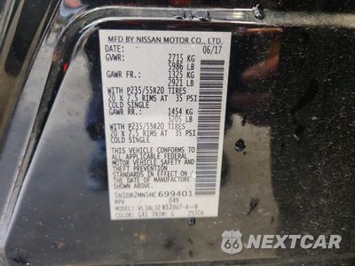 Zdjęcie 13 z 13 samochodu: 2017 NISSAN PATHFINDER PLATINUM VIN:5N1DR2MN5HC699401 - miniatura
