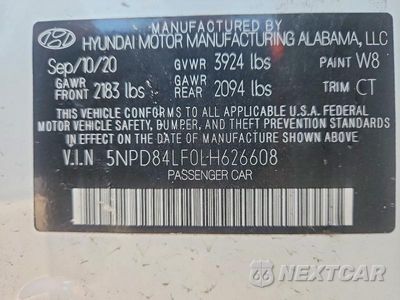 Zdjęcie 12 z 12 samochodu: 2020 HYUNDAI ELANTRA SEL VIN:5NPD84LF0LH626608 - miniatura