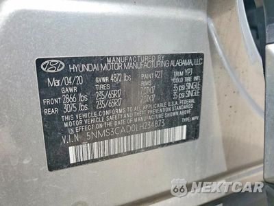 Zdjęcie 13 z 13 samochodu: 2020 HYUNDAI SANTA FE SEL VIN:5NMS3CAD0LH234873 - miniatura