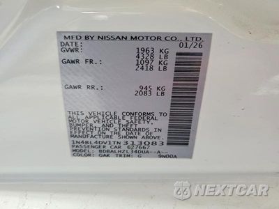 Zdjęcie 12 z 12 samochodu: 2026 NISSAN ALTIMA SV VIN:1N4BL4DV1TN313083 - miniatura