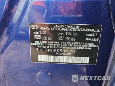 Zdjęcie 12 z 12 samochodu: 2020 HYUNDAI SONATA LIMITED VIN:5NPEH4J22LH035944 - miniatura