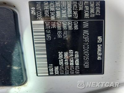 Zdjęcie 13 z 13 samochodu: 2019 MERCEDES-BENZ SPRINTER 2500/3500 DELIVERY VAN VIN:WD3PF1CD0KP051939 - miniatura