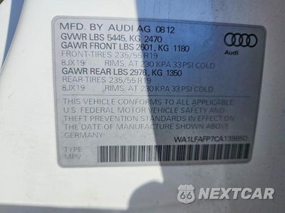 Zdjęcie 13 z 13 samochodu: 2012 AUDI Q5 PREMIUM PLUS VIN:WA1LFAFP7CA139850 - miniatura