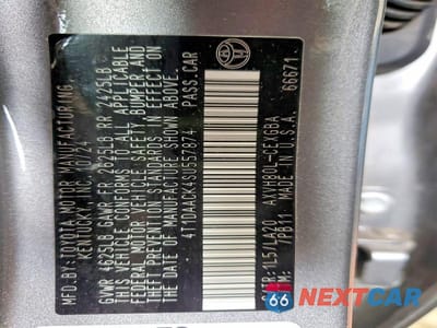 Zdjęcie 12 z 12 samochodu: 2025 TOYOTA CAMRY XLE VIN:4T1DAACK4SU557874 - miniatura