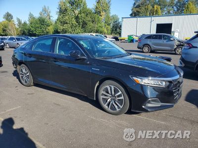 Czwarte zdjęcie samochodu z boku: 2021 HONDA ACCORD HYBRID VIN:1HGCV3F16MA017645 - miniatura
