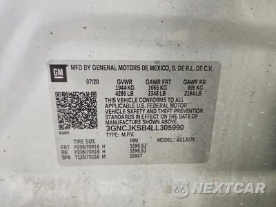 Zdjęcie 13 z 13 samochodu: 2020 CHEVROLET TRAX LS VIN:3GNCJKSB4LL305990 - miniatura