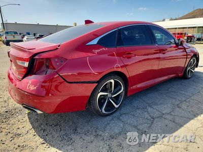 Trzecie zdjęcie samochodu z tyłu: 2018 HONDA ACCORD SPORT VIN:1HGCV1F37JA045004 - miniatura