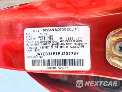Zdjęcie 12 z 12 samochodu: 1993 NISSAN SENTRA E VIN:JN1EB31P1PU207757 - miniatura