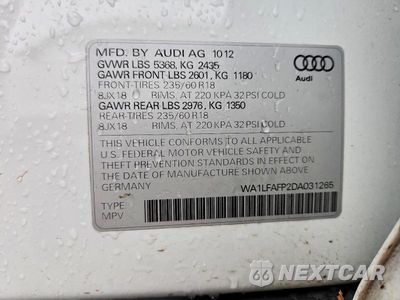 Zdjęcie 13 z 13 samochodu: 2013 AUDI Q5 PREMIUM PLUS VIN:WA1LFAFP2DA031265 - miniatura