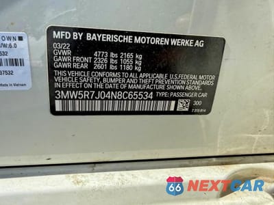 Zdjęcie 11 z 11 samochodu: 2022 BMW 3ER 330XI VIN:3MW5R7J04N8C65534 - miniatura