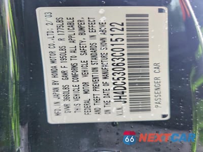 Zdjęcie 13 z 13 samochodu: 2003 ACURA RSX TYPE-S VIN:JH4DC53063C015122 - miniatura