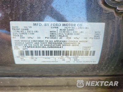 Zdjęcie 13 z 13 samochodu: 2020 FORD EXPLORER XLT VIN:1FMSK8DH6LGB06641 - miniatura