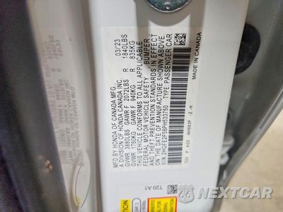 Zdjęcie 12 z 12 samochodu: 2023 HONDA CIVIC SPORT VIN:2HGFE2F58PH533750 - miniatura