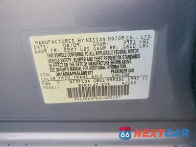 Zdjęcie 12 z 12 samochodu: 2010 NISSAN SENTRA 2.0 VIN:3N1AB6AP6AL605127 - miniatura