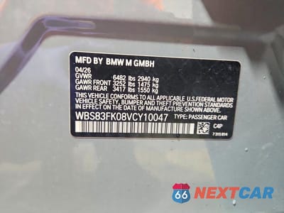 Zdjęcie 12 z 12 samochodu: 2027 BMW M5 VIN:WBS83FK08VCY10047 - miniatura