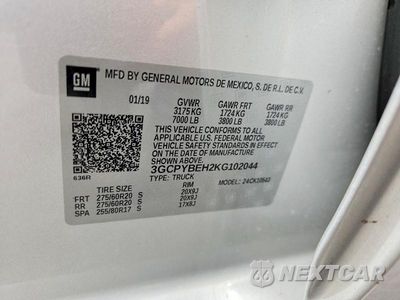 Zdjęcie 12 z 12 samochodu: 2019 CHEVROLET SILVERADO K1500 CUSTOM VIN:3GCPYBEH2KG102044 - miniatura