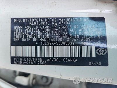 Zdjęcie 12 z 12 samochodu: 2005 TOYOTA CAMRY LE VIN:4T1BE32K45U385634 - miniatura