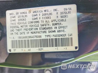 Zdjęcie 12 z 12 samochodu: 2006 ACURA 3.2TL VIN:19UUA66296A075066 - miniatura