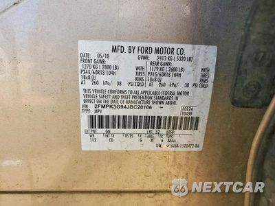 Zdjęcie 13 z 13 samochodu: 2018 FORD EDGE SE VIN:2FMPK3G94JBC20106 - miniatura