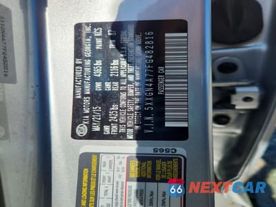 Zdjęcie 12 z 12 samochodu: 2015 KIA OPTIMA EX VIN:5XXGN4A77FG482816 - miniatura