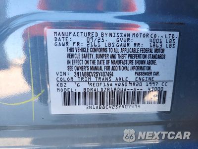 Zdjęcie 12 z 12 samochodu: 2025 NISSAN SENTRA SV VIN:3N1AB8CV2SY407494 - miniatura