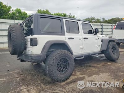 Trzecie zdjęcie samochodu z tyłu: 2018 JEEP WRANGLER UNLIMITED SPORT VIN:1C4HJXDN6JW269522 - miniatura
