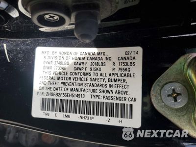 Zdjęcie 13 z 13 samochodu: 2014 HONDA CIVIC LX VIN:2HGFB2F56EH514913 - miniatura