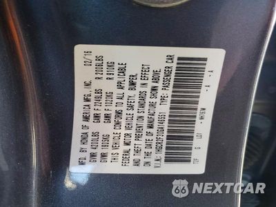 Zdjęcie 12 z 12 samochodu: 2016 HONDA ACCORD LX VIN:1HGCR2F30GA146551 - miniatura